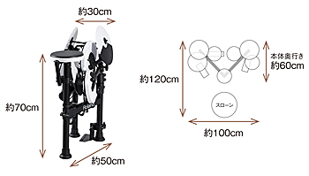 電子ドラムが折りたたんで持ち運べる！ ローランドからVドラム