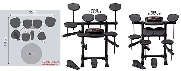 島村楽器から2万円以下の電子ドラム「JOY DRUM2」登場、セッティング 