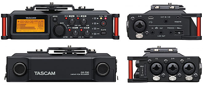 TASCAMからカメラ用リニアPCMレコーダー「DR-70D」＆「DR-60DMKII