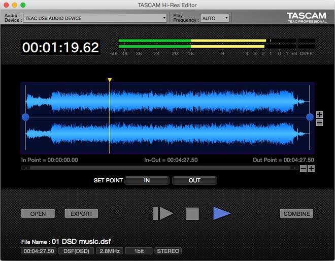 Tascamのハイレゾ対応波形編集ソフト Tascam Hi Res Editor の待望のmac版が無料配信スタート Barks