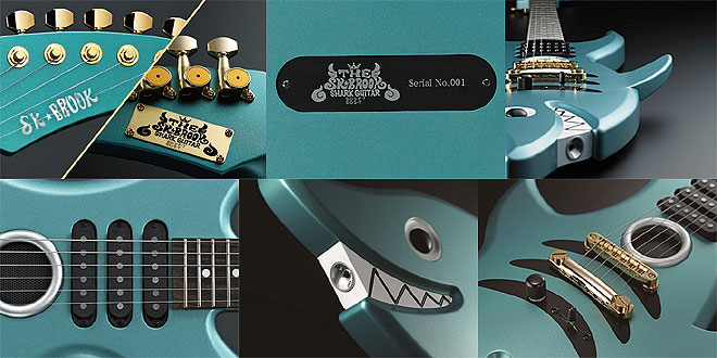 One Piece のギターを完全再現 バンダイ 島村楽器コラボ Shark Guitar 登場 限定ピックも発売 Barks