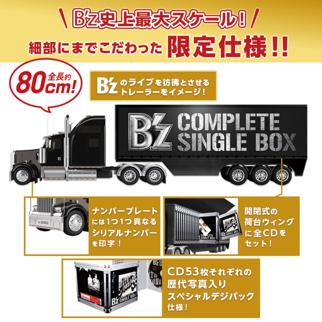 B'z、全53作・全117曲の『COMPLETE SINGLE BOX』発売決定＋『セブン 
