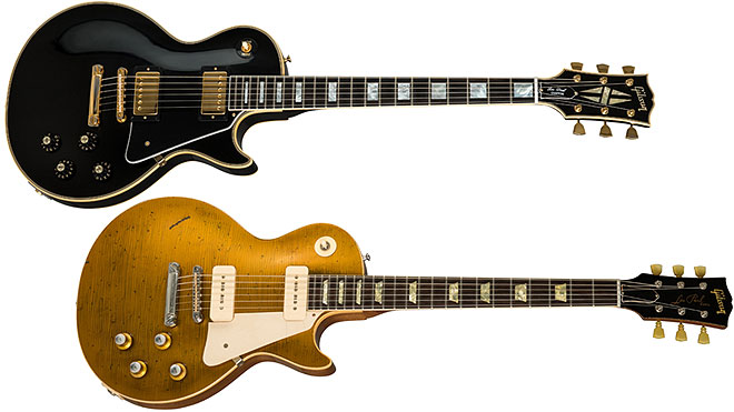 Gibsonから1968年製Les Paul CustomとLes Paul Goldtopを完全復刻した