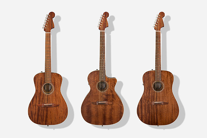 フェンダー、アコースティックギター「California Series」にオールマホガニーの新モデル | BARKS