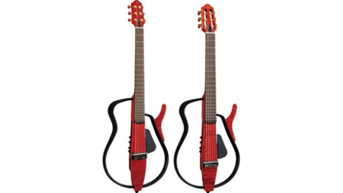 ヤマハのサイレントギター「10周年記念モデル」が特別カラー仕上げの限定モデルで登場！「SLG110S QM CMB」「SLG110N QM