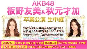 【Kawaii girl Japan】AKB48、板野友美・秋元才加の卒業公演をニコニコ生放送で放送決定
