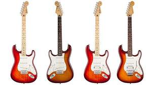 Fender Standard Seriesにフレイムメイプル・トップ採用の高級感あふれる「Plus Top」登場