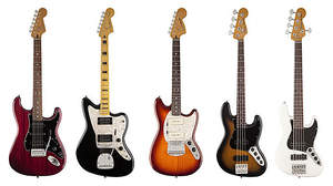 Fender、モダンスペックのModern PlayerシリーズにStratocaster HSH、Jazzmaster HH、Mustang、Jazz Bass Satinが登場