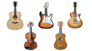島村楽器から清涼感たっぷりの「楽器うちわ」が登場、ウクレレモデルやバイオリンモデルも追加