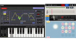 カシオのベストセラーシンセ「CZシリーズ」を再現したアプリも登場、カシオがスマホ／タブレット用音楽アプリを｢2014楽器フェア｣に参考出展