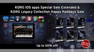 コルグ、全iOSアプリ＆Legacy Collectionシリーズの最大50％オフ特別価格セールを実施