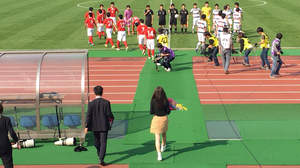わーすた 廣川奈々聖、Jユースカップ贈呈式に参加。「生で観るユースの試合は迫力が凄かった！」