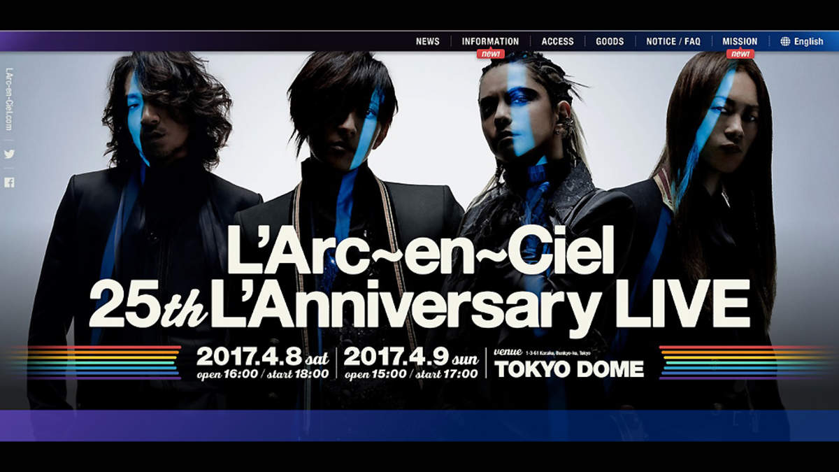 L'Arc-en-Ciel、＜25th L'Anniversary LIVE＞10万枚のチケット、即完