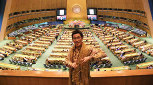 ピコ太郎、国連本部でパフォーマンス