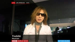 YOSHIKI、英BBCワールドニュースに生出演「ファンや友達を本当に救いたい」