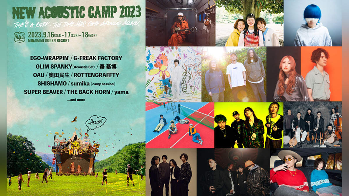 New Acoustic Camp 2023＞第一弾でOAU、SUPER BEAVER、sumika［camp